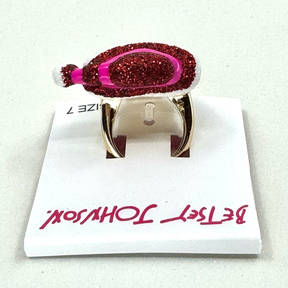 Betsey Johnson ‘Betseys Holiday’ Santa Skull Sz 7 & Earrings Set NWT! - Picture 8 of 16